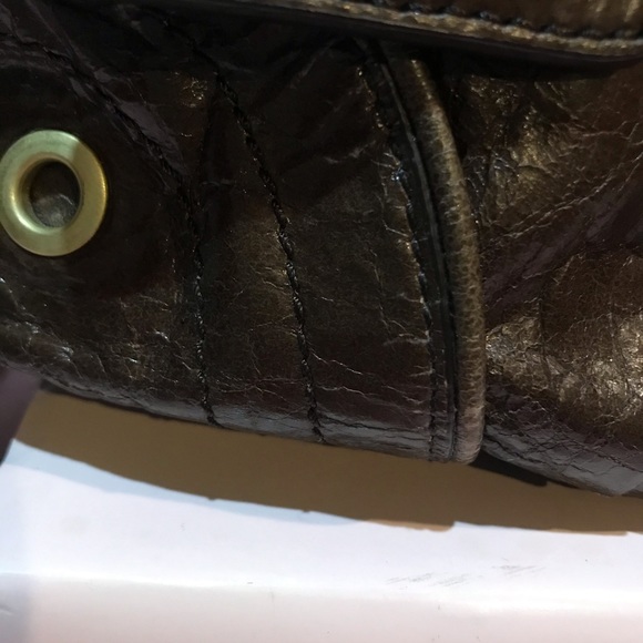 SOLD Juicy Couture vintage leather satchel cowhide USED - Picture 14 of 16